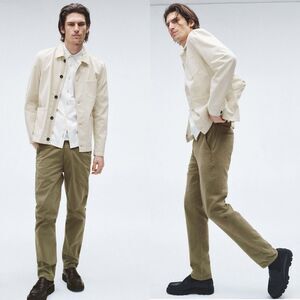 NWT Rag & Bone Men’s Fit 2 Stretch Twill Chino Mid Rise Pants in Pale Army sz 28